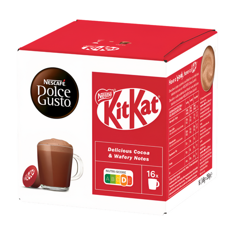 EN: Nescafe Dolce Gusto Kit Kat - 16 Coffee Pods
PT: Nescafe Dolce Gusto Kit Kat - 16 Cápsulas
