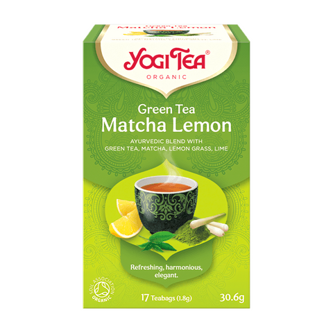EN: Yogi Tea Matcha Lemon Organic Green Tea - 17 Teabags
PT: Yogi Tea Chá Verde de Matcha e Limão Infusão Bio - 17 Saquetas