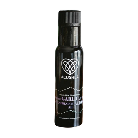 EN: Acushla Organic Olive Oil with Garlic Flavor 100ml - DOP Trás-os-Montes

PT: Acushla Azeite Biológico com Sabor a Alho 100ml - DOP Trás-os-Montes